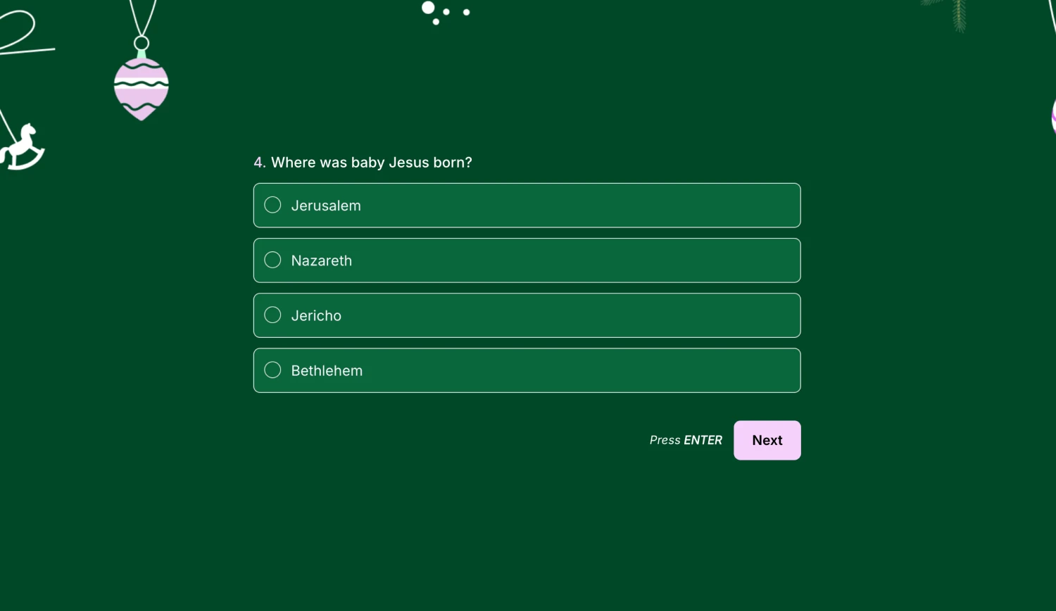 A Biblical quiz question about Christmas