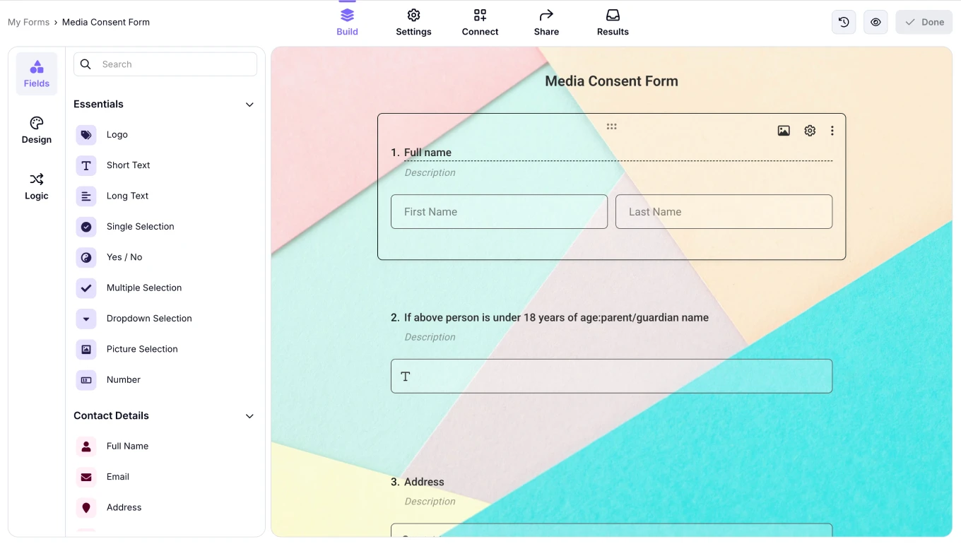 Add essential fields