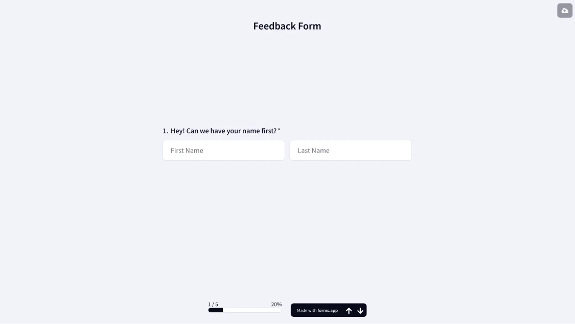 An image showing an example of the form where the font was changed successfully