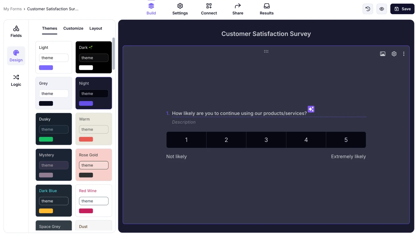 Style your survey