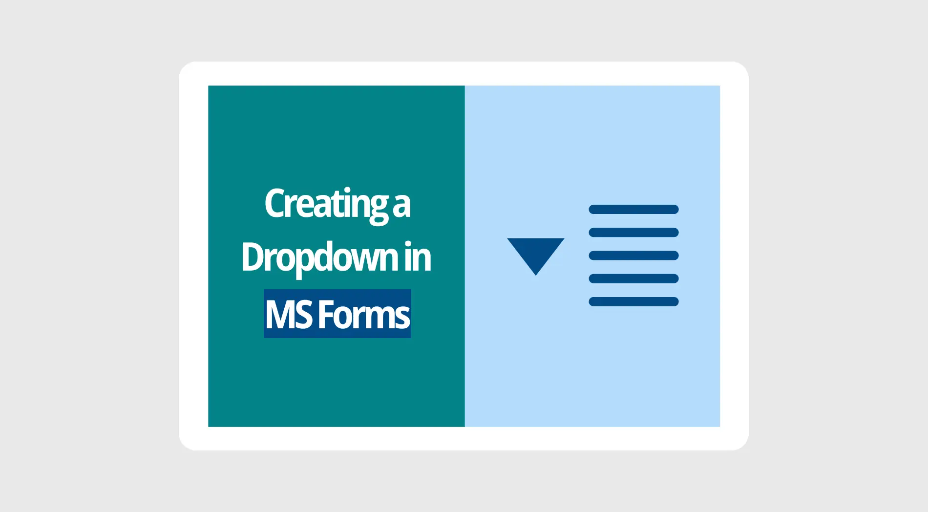 How to create a dropdown in Microsoft Forms