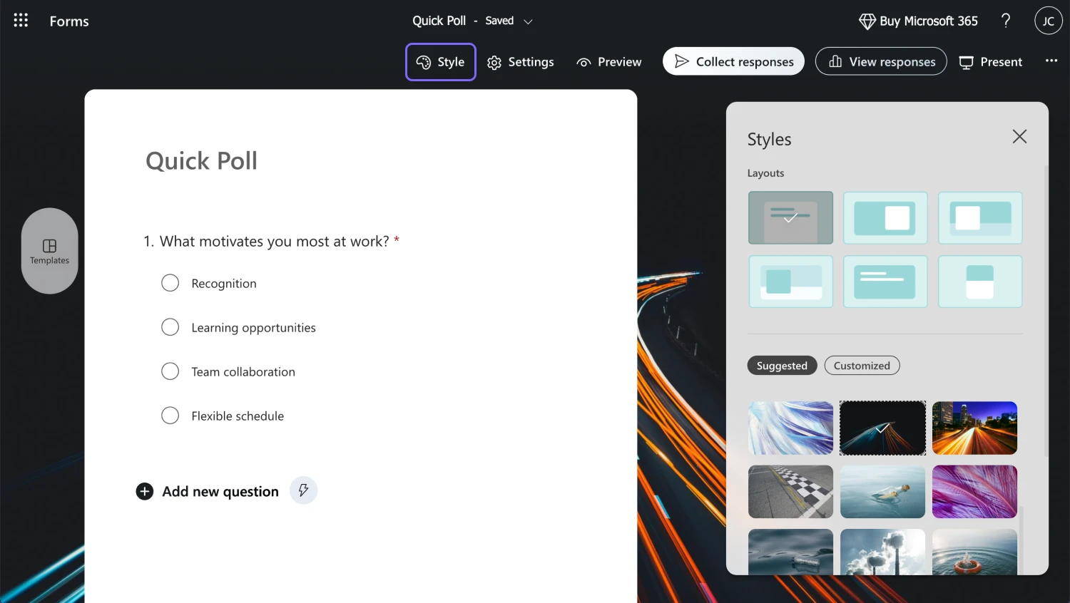 Change the poll design