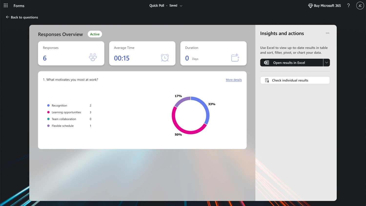 Check your poll responses