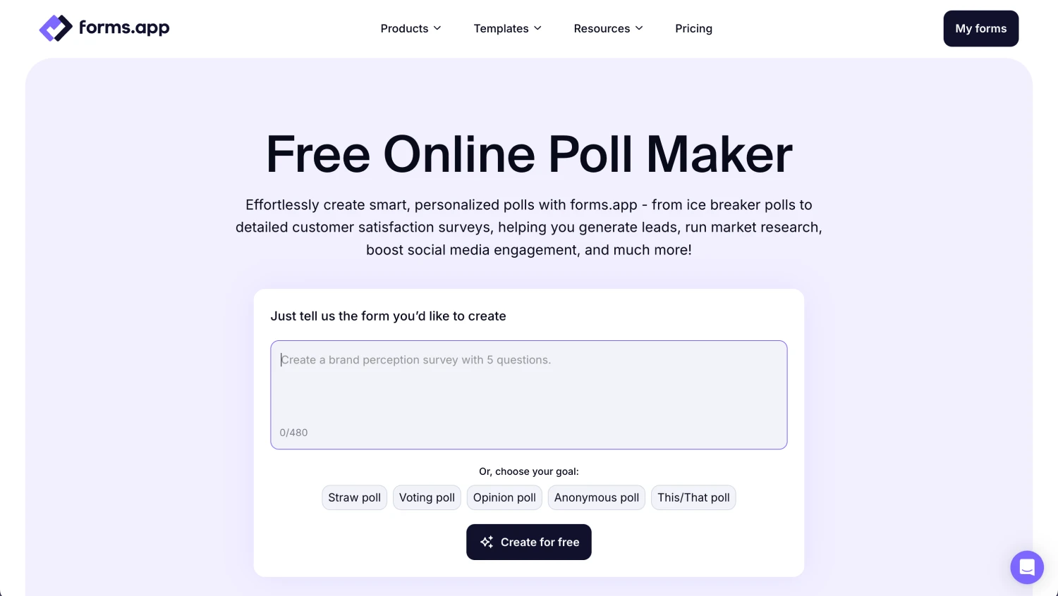 forms.app’s poll maker