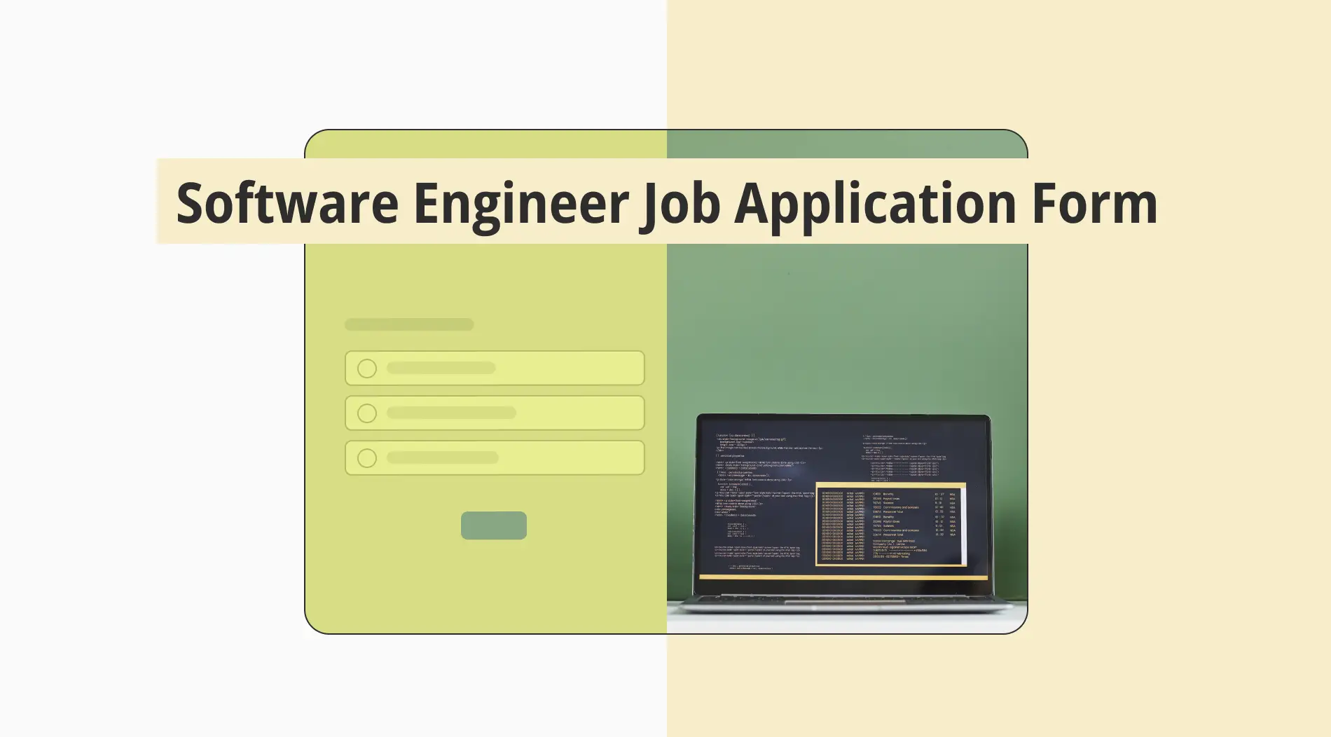 How to create a software engineer job application form