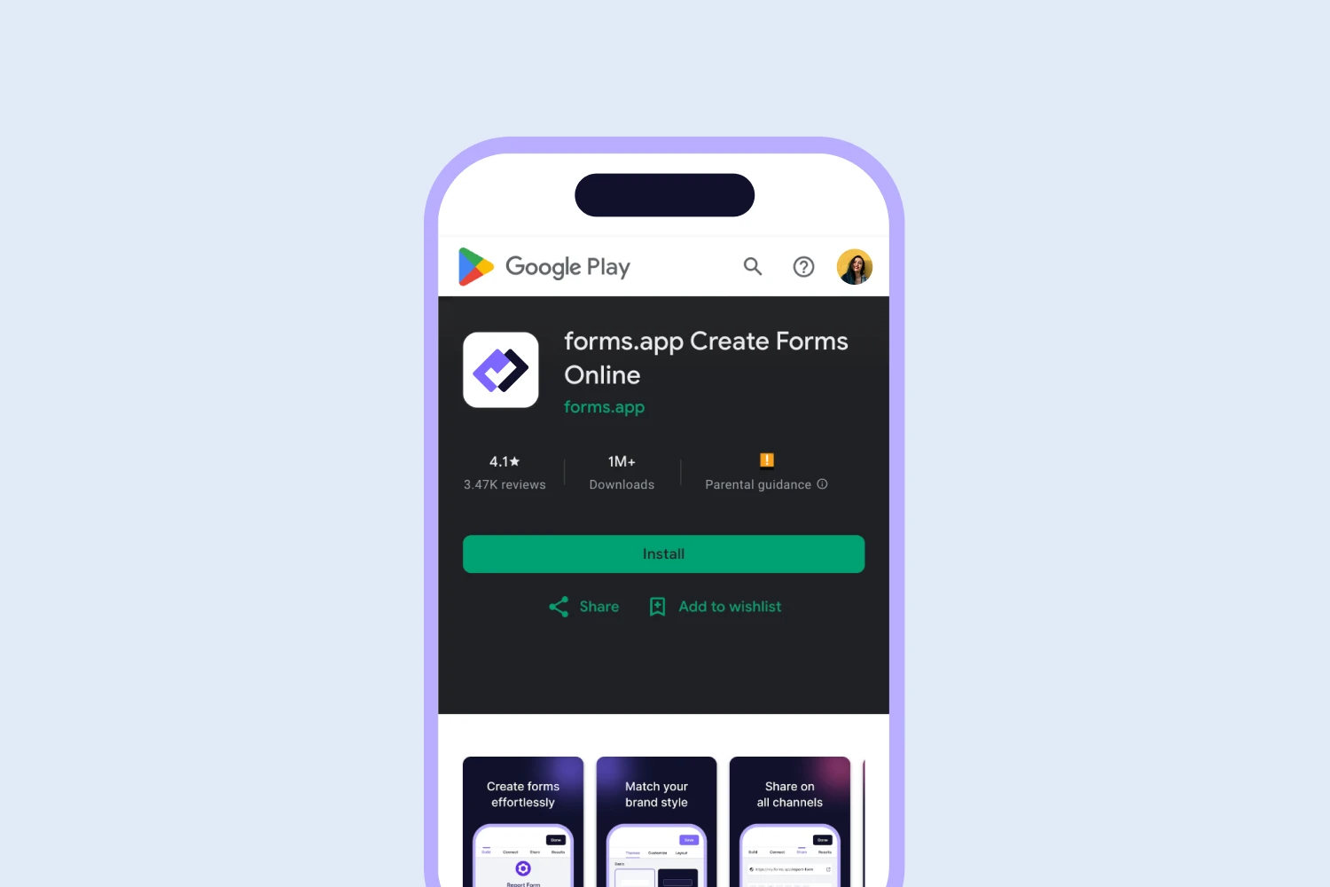 Download forms.app to your Android device