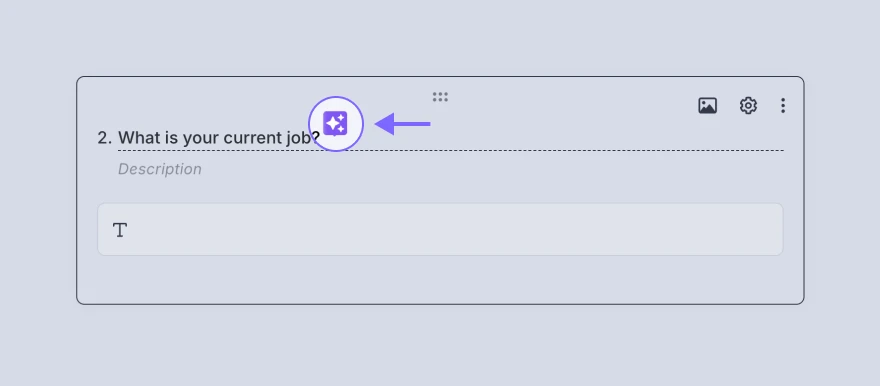 An image showing the “AI icon” that will appear next to your question