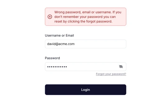 An image showing the warning message when an account is deleted