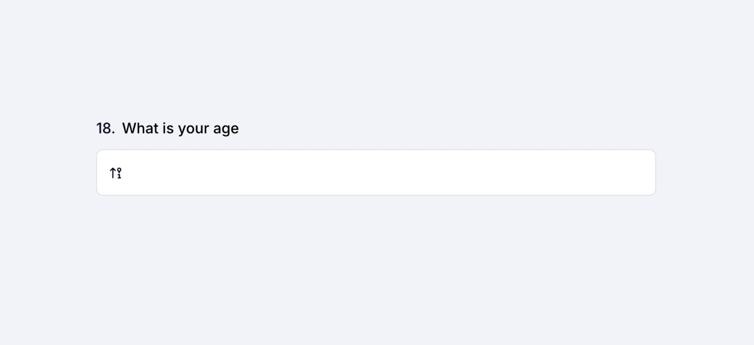 An image showing an example of the “Number field” usage