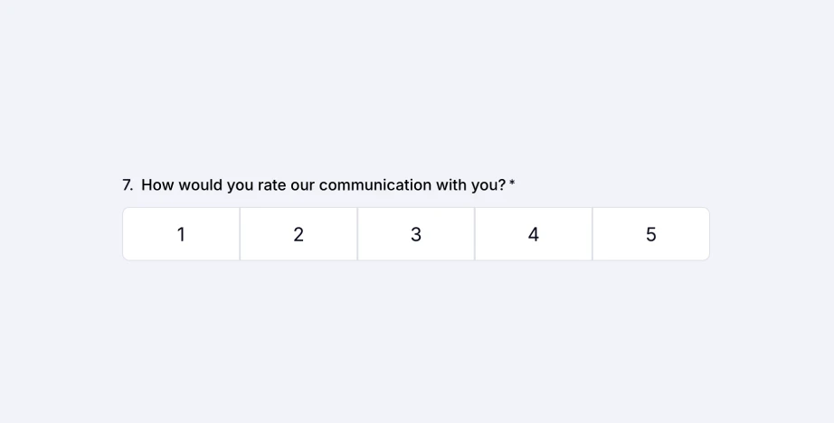 An image showing an example of the ready “Opinion scale” field