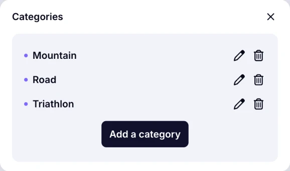 An image showing the “Category” section, where you can assign your item to the particular category you created