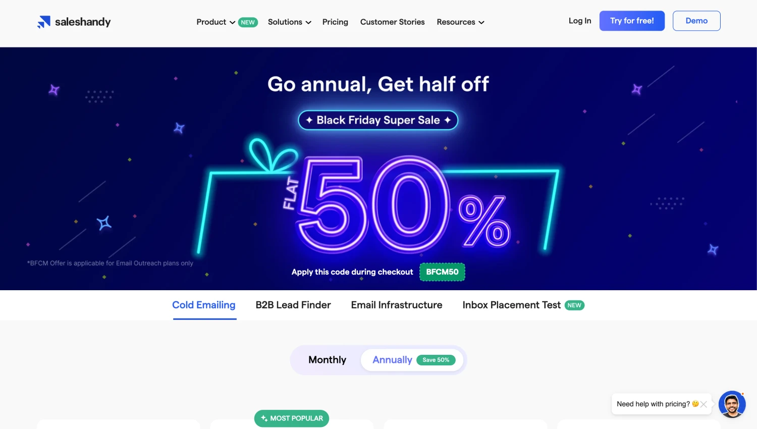 Black Friday Deal of Saleshandy