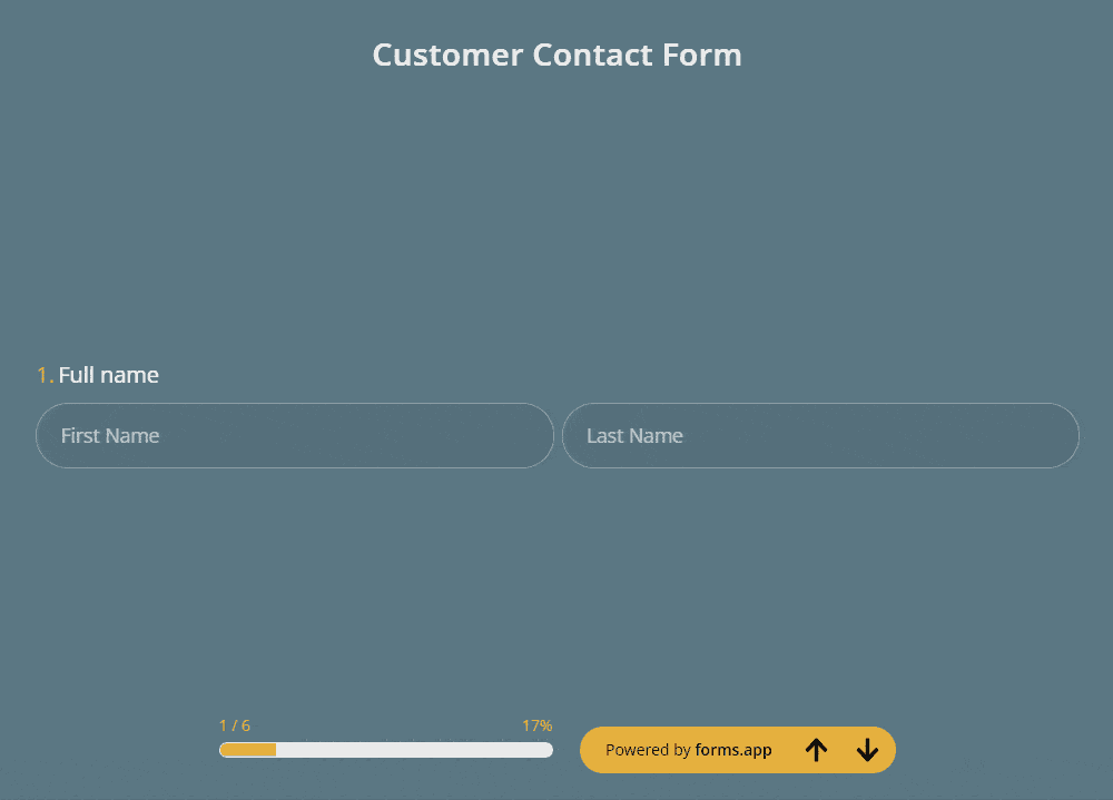 Step-view form example