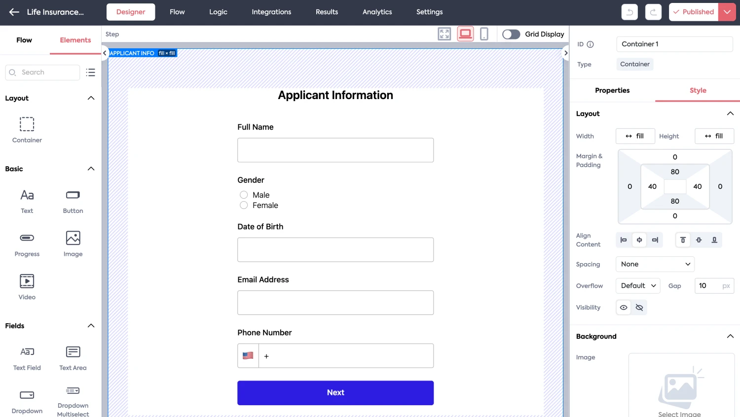 Workspace of Feathery
