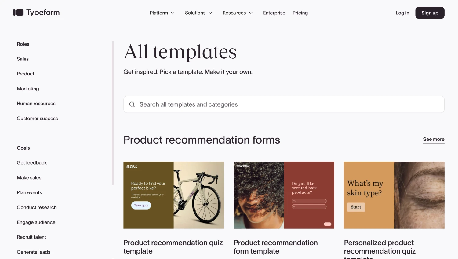 Typeform templates