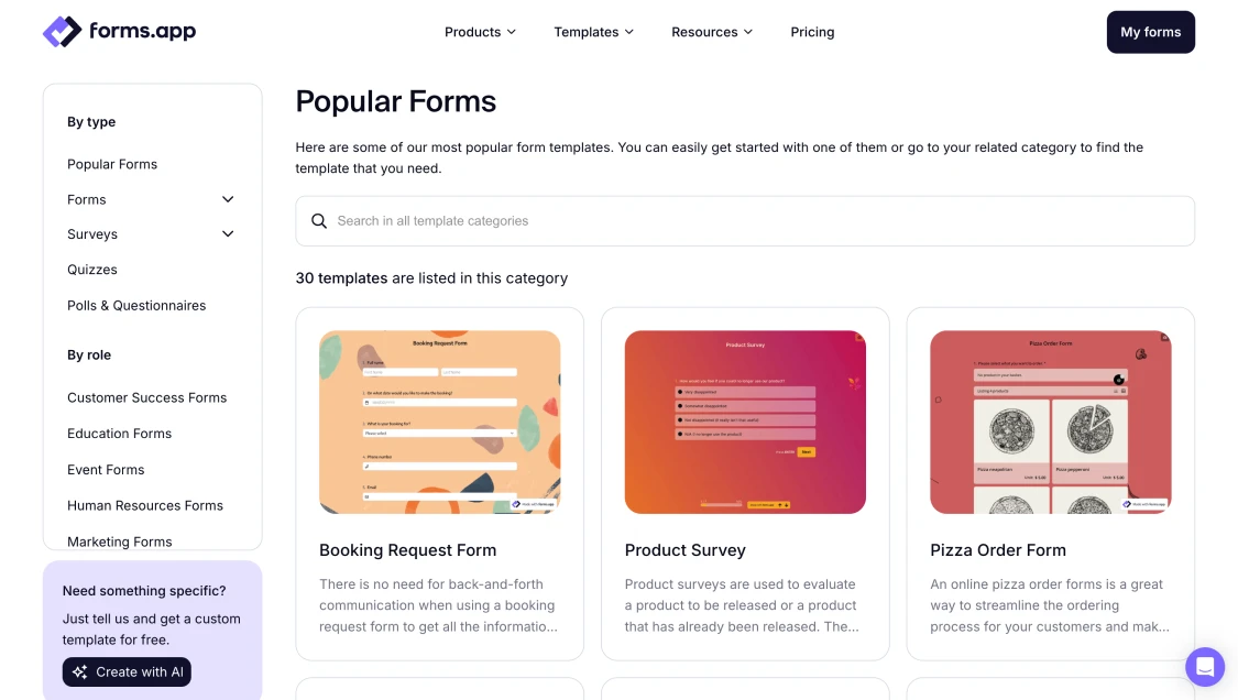 An image showing the template page where you can browse and choose the template needed