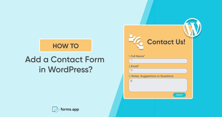 How to create a custom WordPress Contact form with forms.app