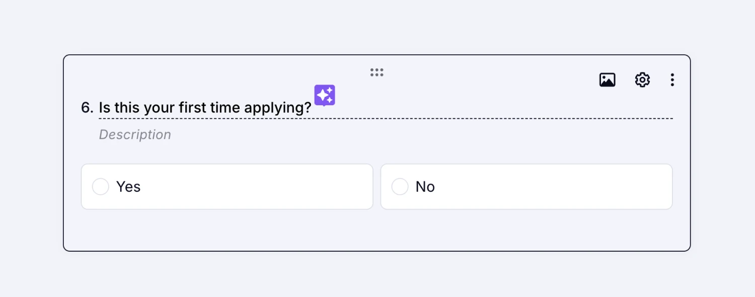 An image showing an example of the edited “Yes/No” field